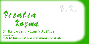 vitalia kozma business card